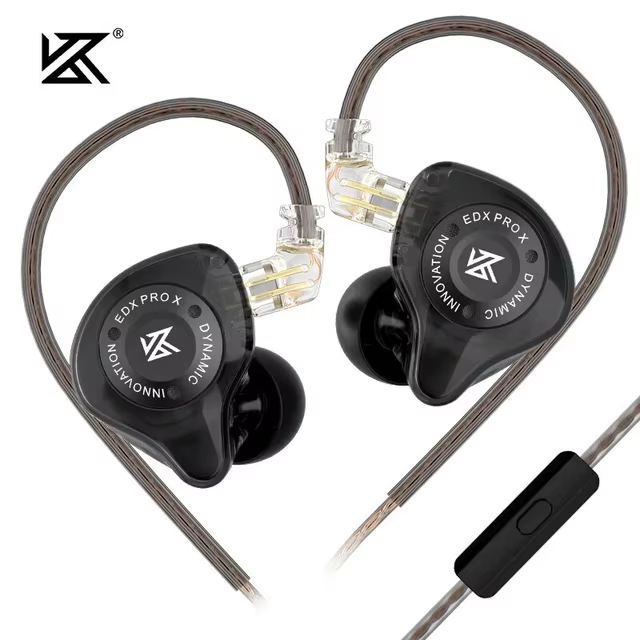 KZ EDX PRO X Wired Earphones - Professional HiFi IEM - Detachable Cable - 20-40KHz - Audiophile Monitors