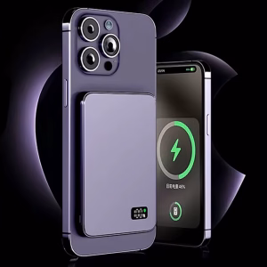 mlinn MagSafe Power Bank 10000mAh - Ultra-Slim Magnetic Wireless Charger - 15W Fast Charge - LED Display - iPhone & Apple Watch