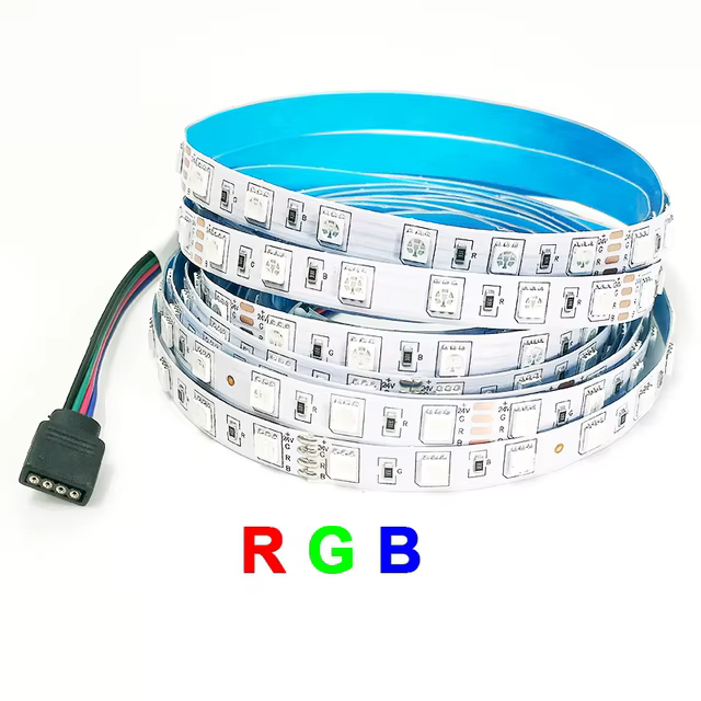 Dengsum RGB LED Strip Light 5M - SMD5050 - 12V/24V - 60 LEDs/m - Waterproof Room Decor