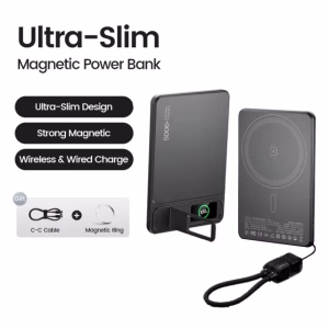 mlinn Ultra-Slim Magnetic Wireless Power Bank 10000mAh - MagSafe Compatible - 20W PD Fast Charging - Digital Display