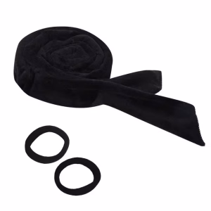 Velvet Heatless Hair Curling Headband - No Heat Overnight Curls - 150cm Silk Ribbon with Hair Ties & Clips