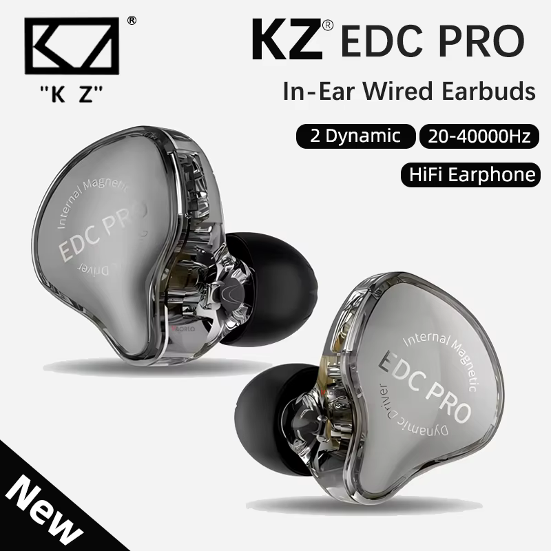 KZ EDC Pro Wired IEM Earphones - Dual Driver HiFi Monitors - Detachable Cable - 20-40KHz - Professional Audio - Image 7
