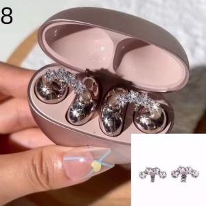 Rhinestone Earphone Clips - Sparkling Design