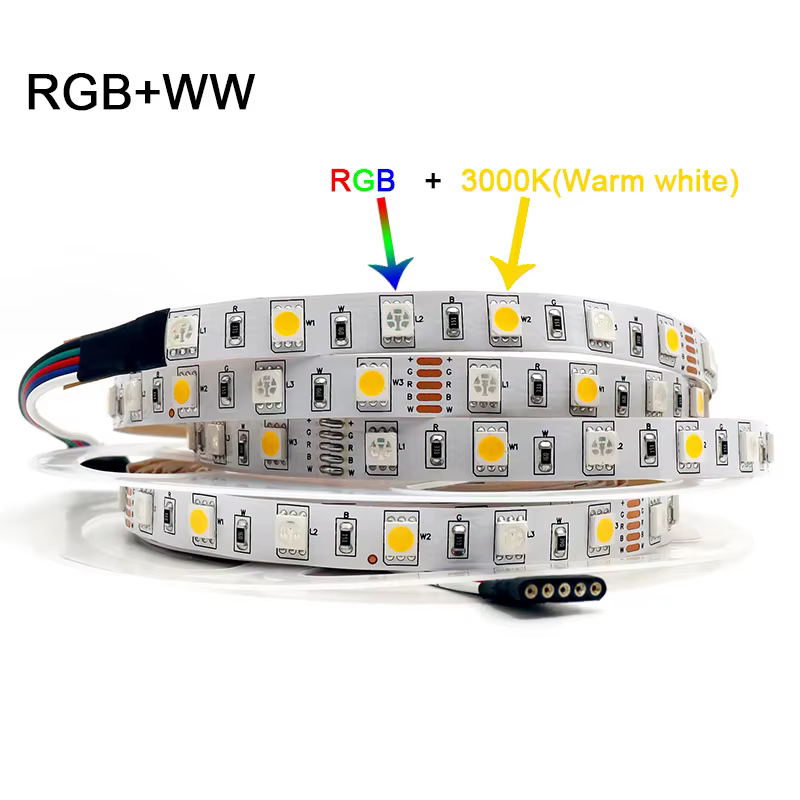 Dengsum RGB LED Strip Light 5M - SMD5050 - 12V/24V - 60 LEDs/m - Waterproof Room Decor - Image 4