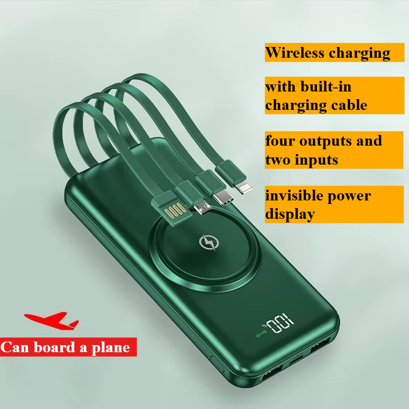 DIEZONG Magnetic Power Bank 30000mAh - Built-in 4 Cables + Wireless Charging - Digital Display - Fast Charge - Image 3