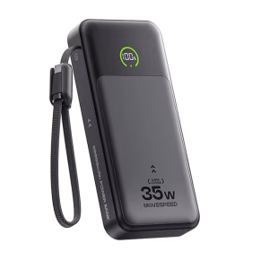 MOVESPEED P20 35W Power Bank 20000mAh - Semi-Solid Battery - Built-in Type-C Cable - PD Fast Charging - Digital Display