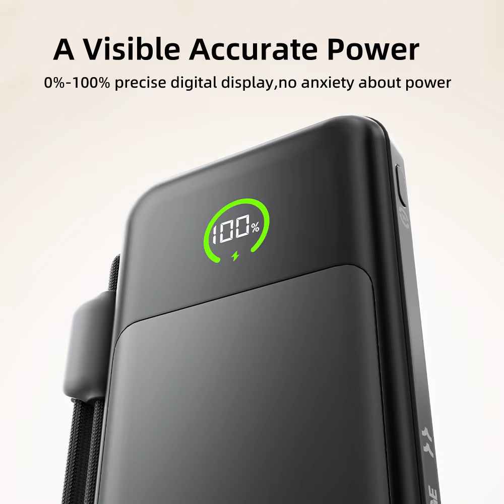 MOVESPEED P20 35W Power Bank 20000mAh - Semi-Solid Battery - Built-in Type-C Cable - PD Fast Charging - Digital Display - Image 4