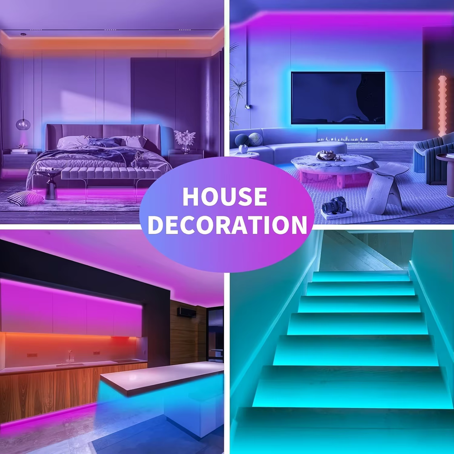 Mikenoon USB LED Strip Light 5V - APP + 44 Key Remote Control - RGB Color Changing - 1M-30M - Image 2