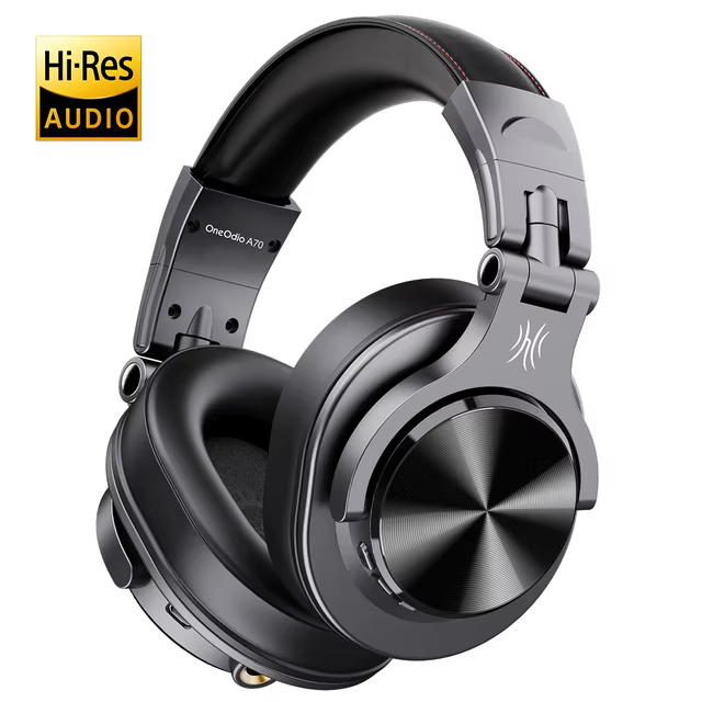Oneodio Fusion A70 Bluetooth 5.2 Headphones - Hi-Res Audio - 72H Battery - Studio DJ Headset - Type-C