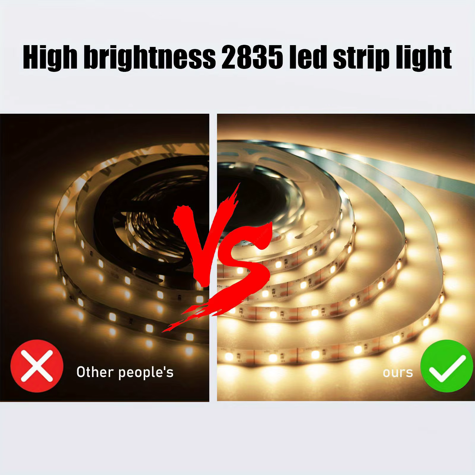 USB LED Strip Light 5V - 2835 SMD - Warm White/Cool White - 60 LEDs/m - TV Backlight - Image 5