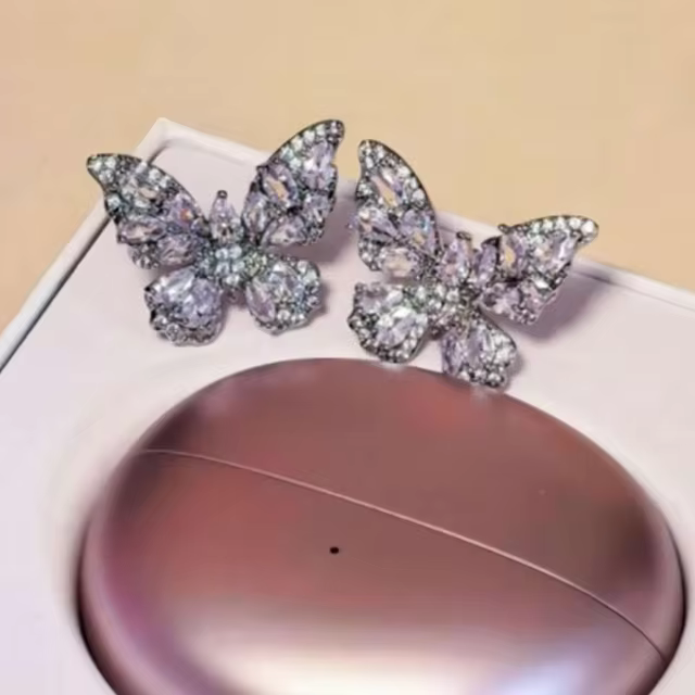 Crystal Butterfly Earphone Clips - 7 Styles