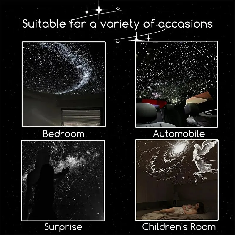 2-in-1 Mini Galaxy Star Projector Night Light – Starry Sky Ambient Lamp for Bedroom Sleep & Decoration - Image 20