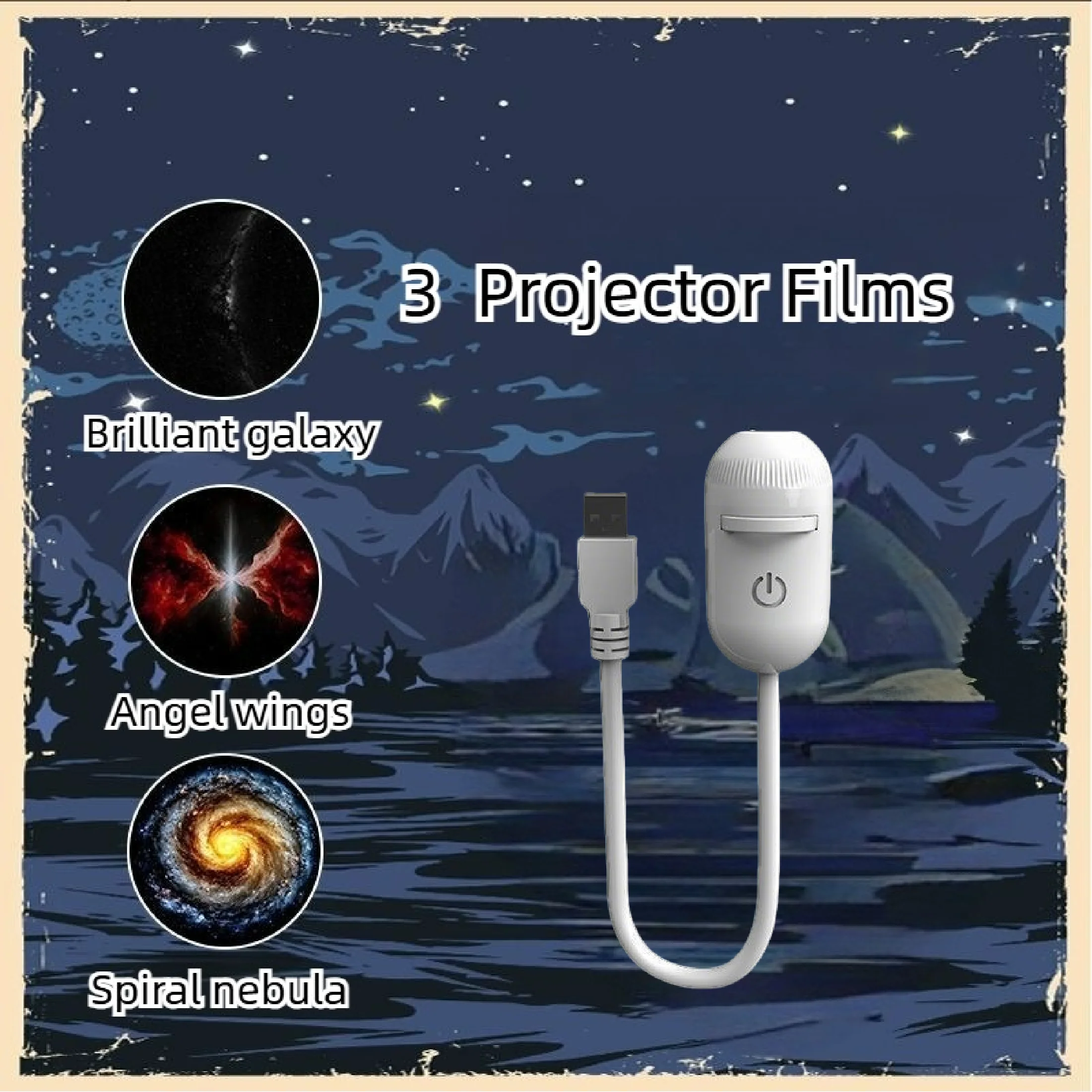 2-in-1 Mini Galaxy Star Projector Night Light – Starry Sky Ambient Lamp for Bedroom Sleep & Decoration - Image 12