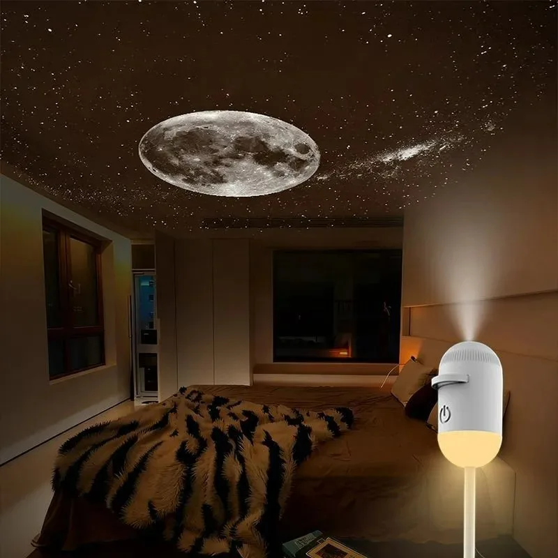2-in-1 Mini Galaxy Star Projector Night Light – Starry Sky Ambient Lamp for Bedroom Sleep & Decoration - Image 14