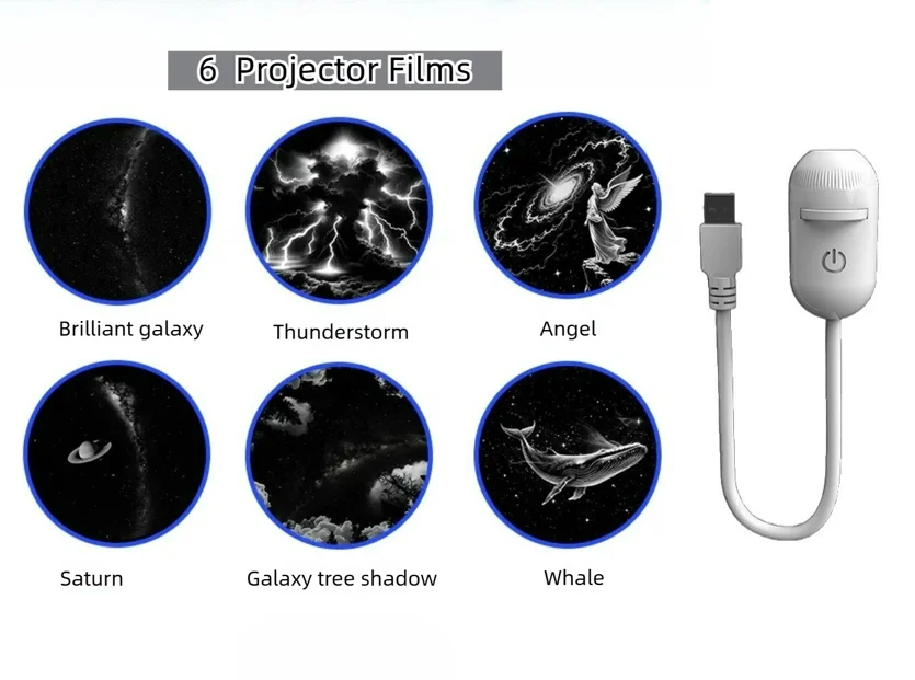 2-in-1 Mini Galaxy Star Projector Night Light – Starry Sky Ambient Lamp for Bedroom Sleep & Decoration - Image 10