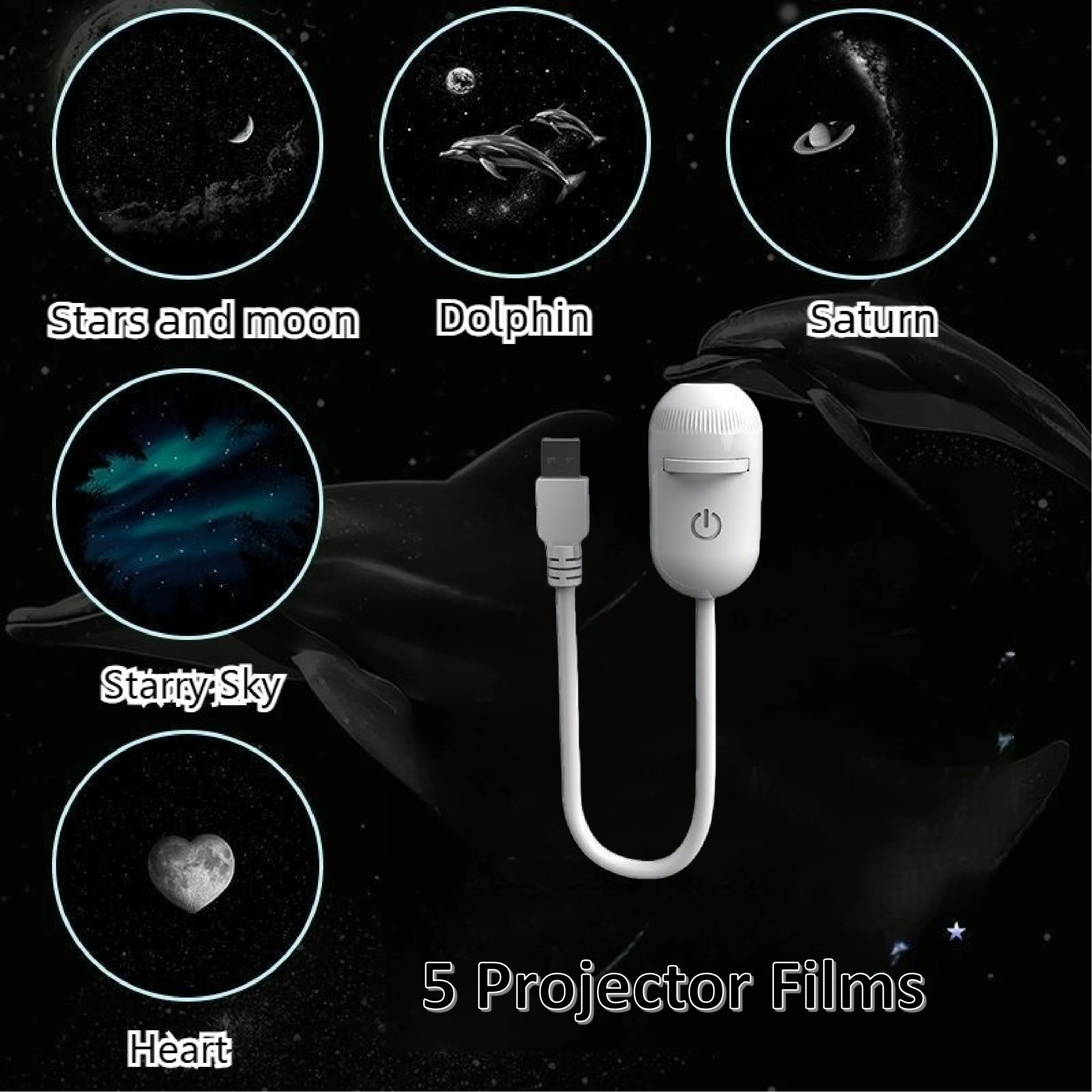 2-in-1 Mini Galaxy Star Projector Night Light – Starry Sky Ambient Lamp for Bedroom Sleep & Decoration - Image 9