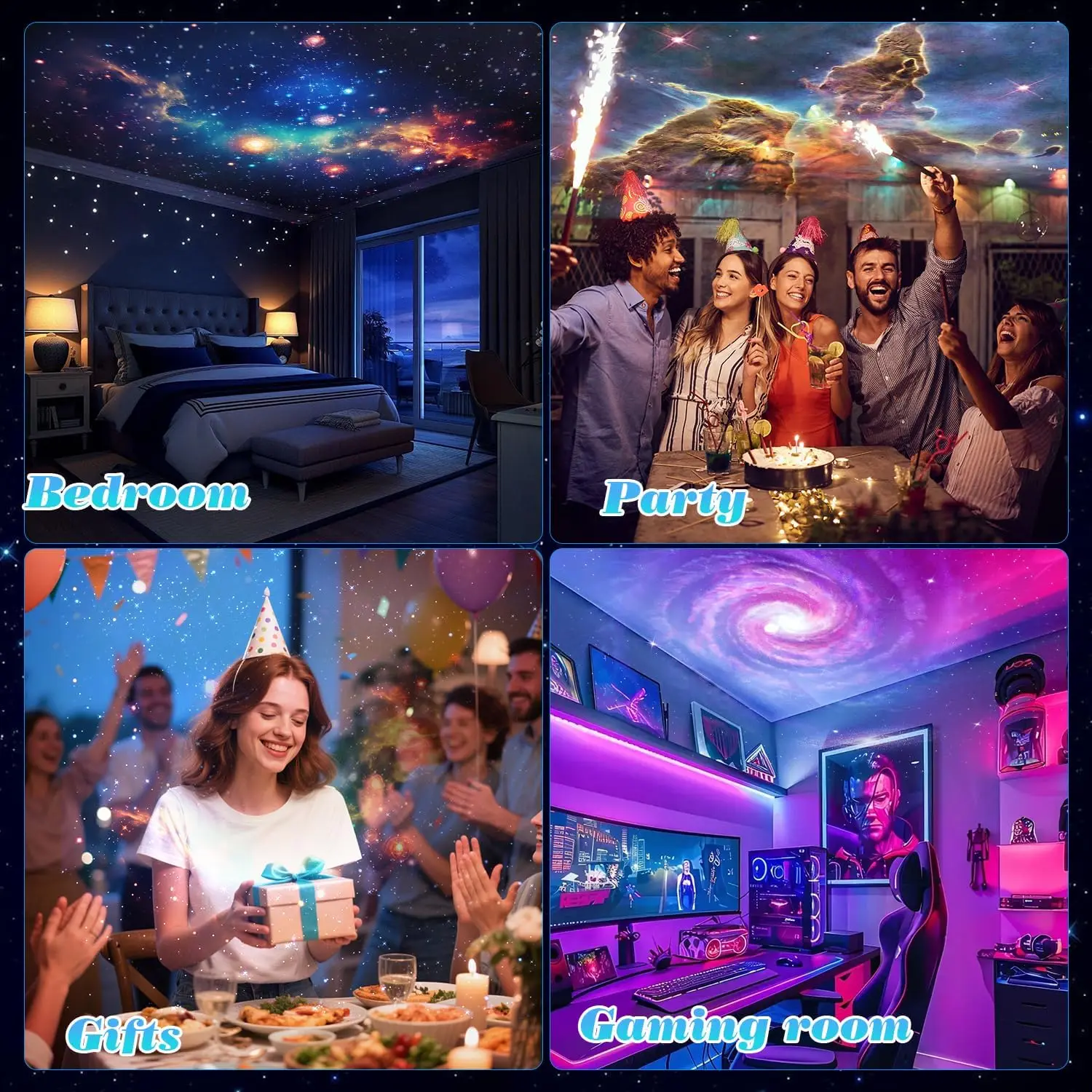 Galaxy Projector Pro Room 13-in-1 Planetarium Star Projector Night Light With Timer Remote Control White Noise Bluetooth Speaker - Image 6
